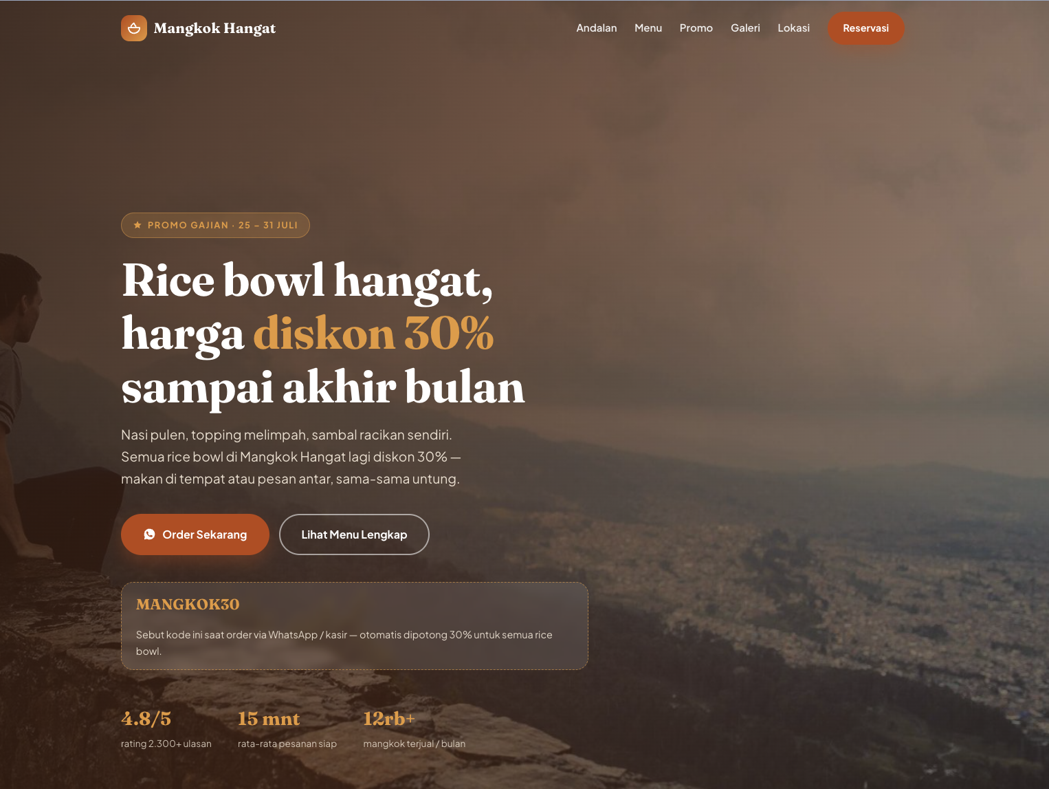 Restaurant Menu / Promo