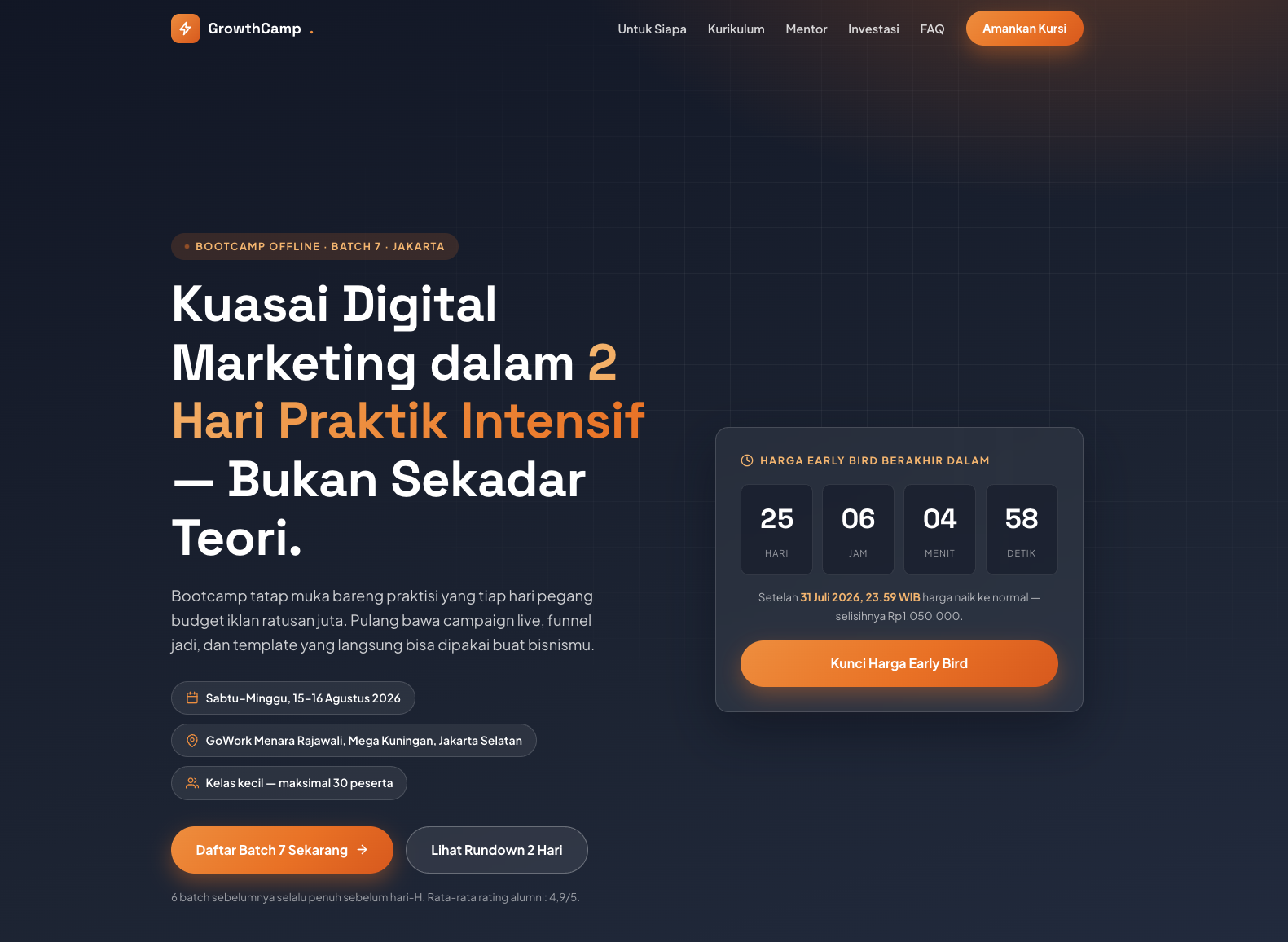 Kelas Offline / Bootcamp