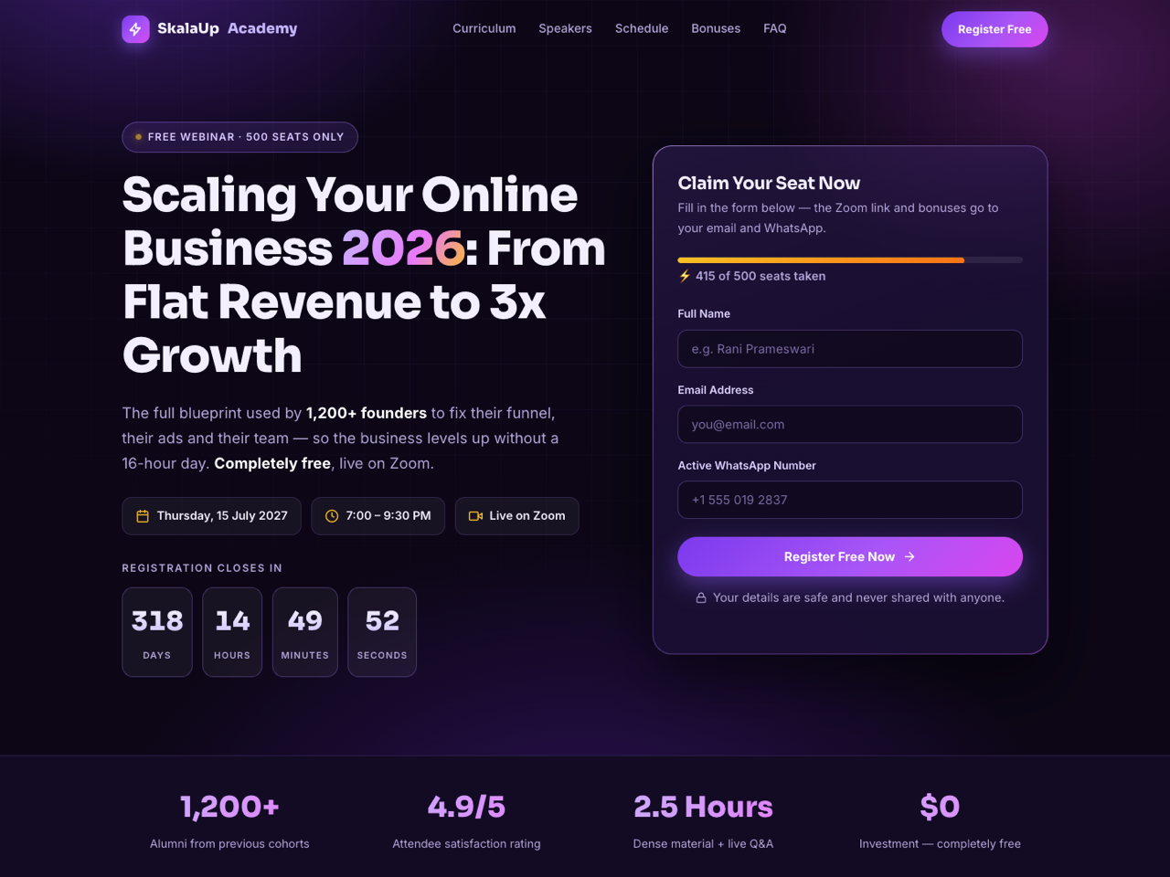 Webinar Register