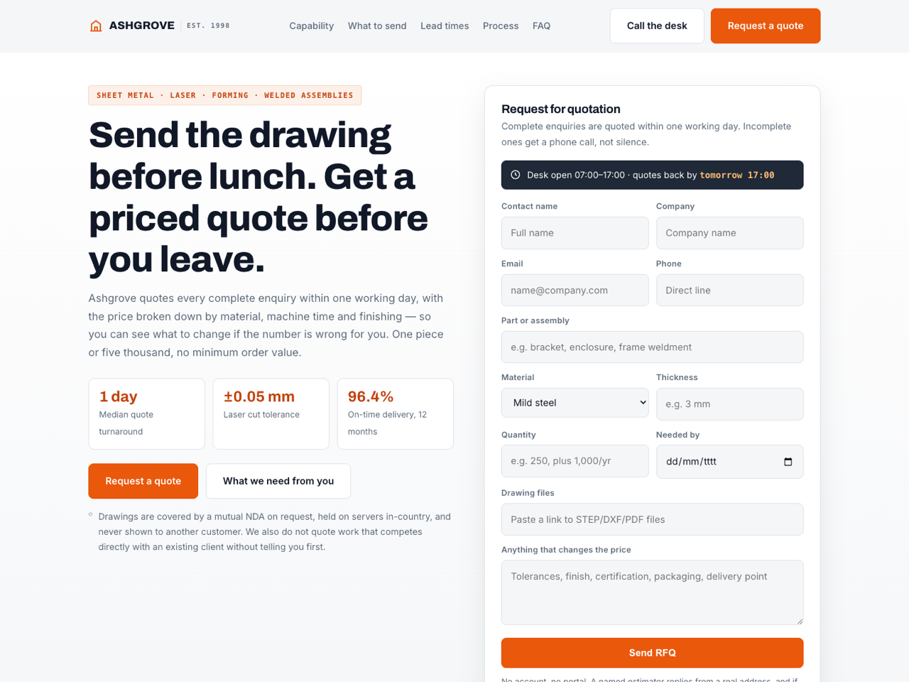 Request for Quote (RFQ)