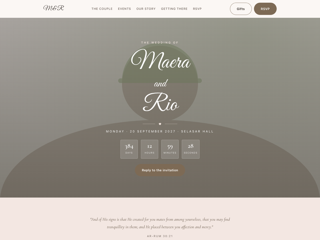 Digital Wedding Invitation